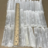 5 lbs, 3.9"-4.7", 30-38pcs, Natural Rough Solid Selenite Crystal Blade Sticks