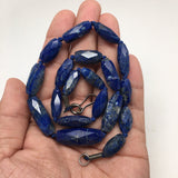 39.1 Grams 100% NATURAL Faceted Lapis Lazuli Beads Strand from Afghanistan, FB06 - watangem.com