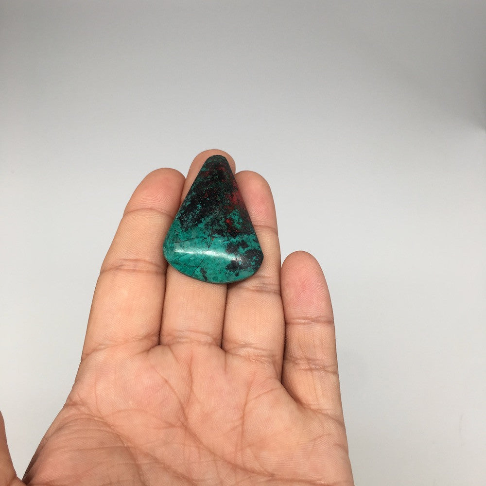 14.2g, 1.7"x 1.2" Sonora Sunset Chrysocolla Cuprite Cabochon from Mexico,SC186