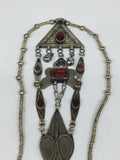 104.4g, 20" Turkmen Necklace Pendant Long Necktie Old Vintage Gold-Gilded,TN394