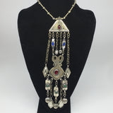 103.3g, 20" Turkmen Necklace Pendant Long Necktie Old Vintage Gold-Gilded,TN395
