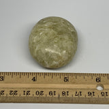 86g,2"x1.6"x1", Natural Yellow Calcite Palm-Stone Crystal Polished Reiki, B16843