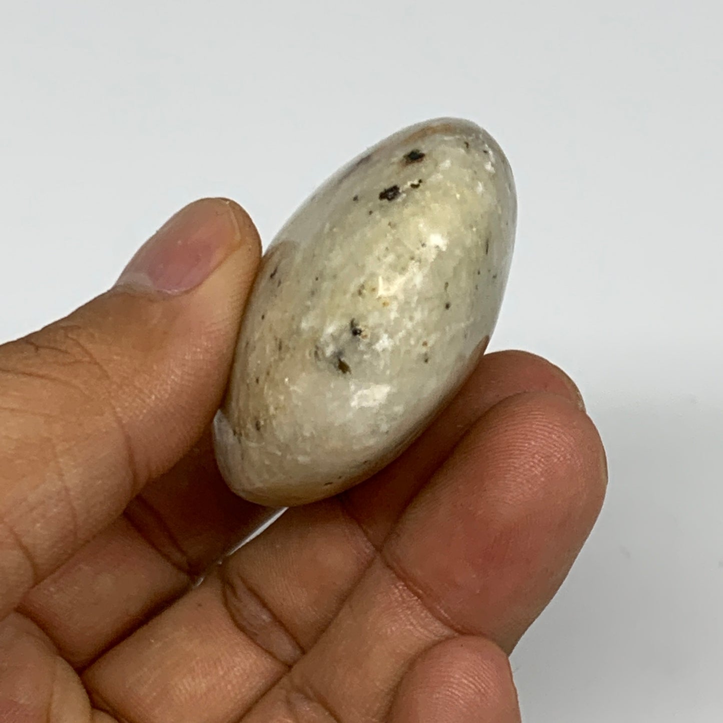 72.5g,2.2"x1.6"x0.9", Natural Yellow Calcite Palm-Stone Crystal Polished Reiki,