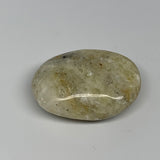 72.5g,2.2"x1.6"x0.9", Natural Yellow Calcite Palm-Stone Crystal Polished Reiki,