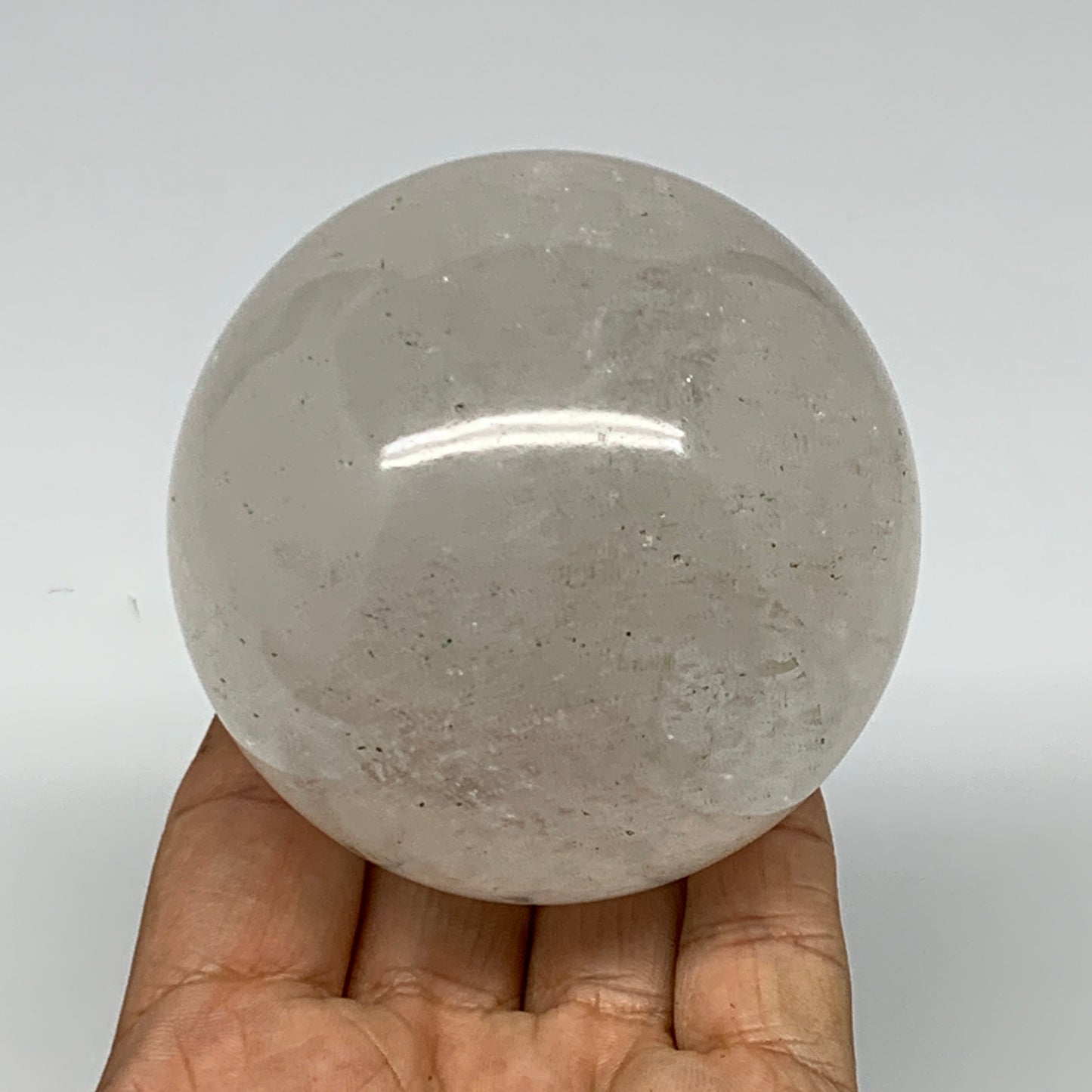 525g, 2.9"(72mm), Quartz Sphere Crystal Gemstone Ball @Brazil, B22446
