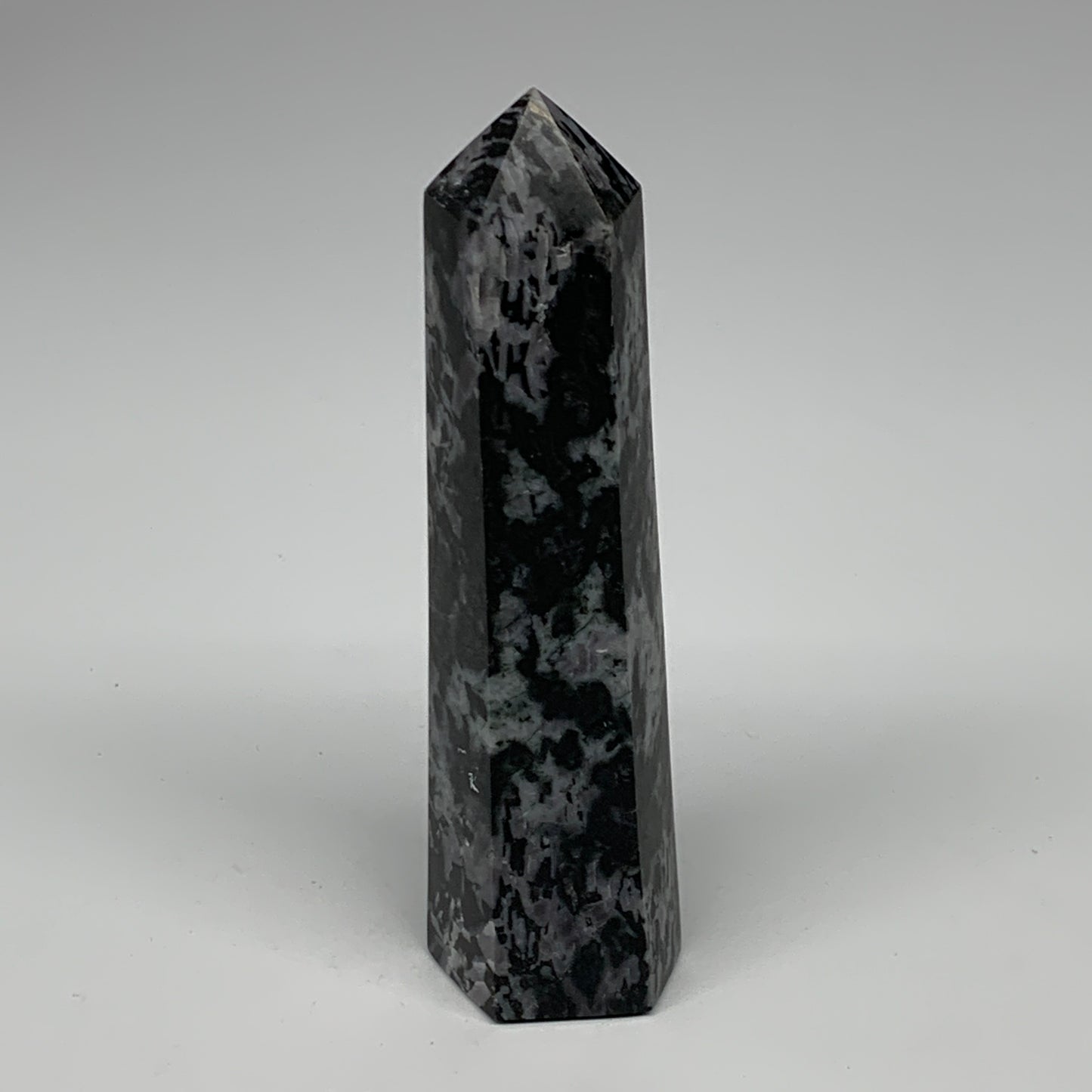 280.8g, 5.7" x 1.5" x 1.3" Indigo Gabro Merlinite Point Tower @Madagascar,B18376