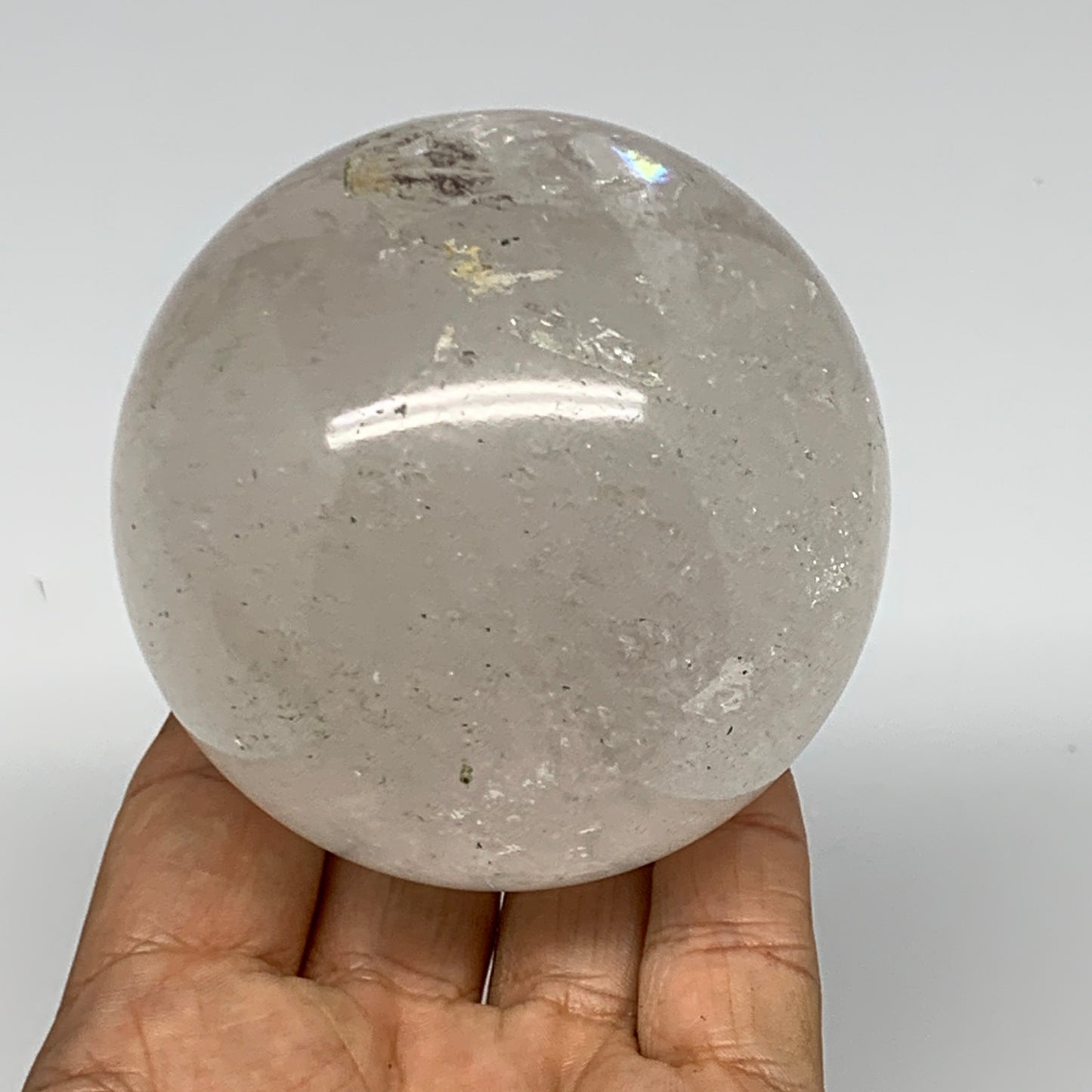 525g, 2.9"(72mm), Quartz Sphere Crystal Gemstone Ball @Brazil, B22446