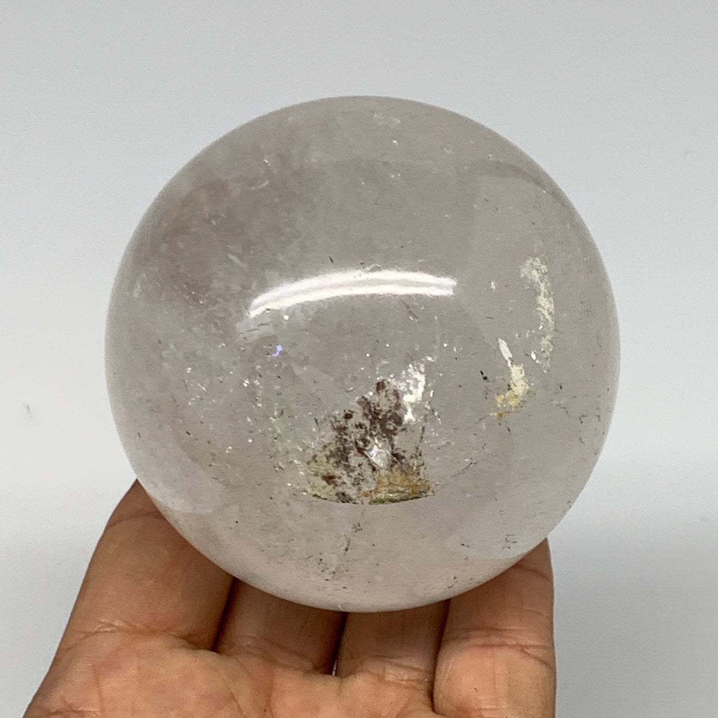 525g, 2.9"(72mm), Quartz Sphere Crystal Gemstone Ball @Brazil, B22446