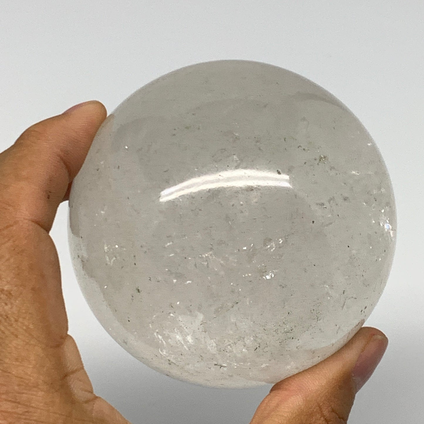 525g, 2.9"(72mm), Quartz Sphere Crystal Gemstone Ball @Brazil, B22446