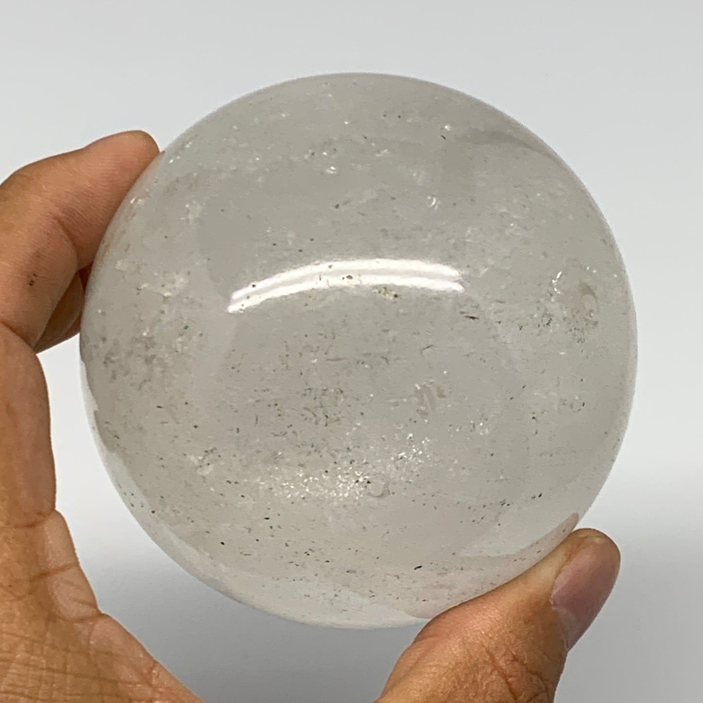 525g, 2.9"(72mm), Quartz Sphere Crystal Gemstone Ball @Brazil, B22446