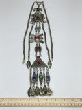136.8g, 23" Turkmen Necklace Pendant Long Necktie Old Vintage Gold-Gilded,TN398