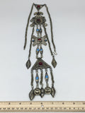 119.2g, 21" Turkmen Necklace Pendant Long Necktie Old Vintage Gold-Gilded,TN399