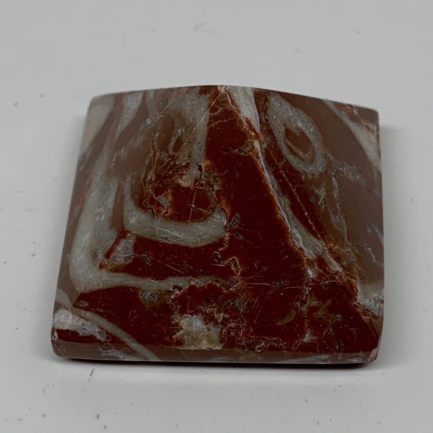 57.3g,1.1"x1.6" Natural Untreated Red Shell Fossils Pyramid Reiki Energy, F1185