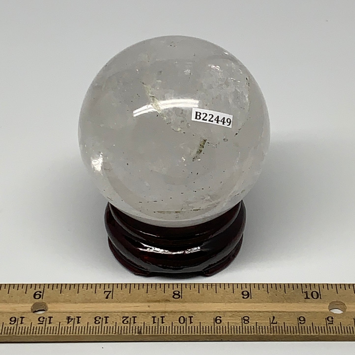 483.1g, 2.8"(70mm), Quartz Sphere Crystal Gemstone Ball @Brazil, B22449