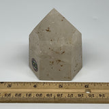 263.8g, 2.9"x2.2"x1.7", Natural Quartz Point Tower Polished Crystal @Brazil, B19