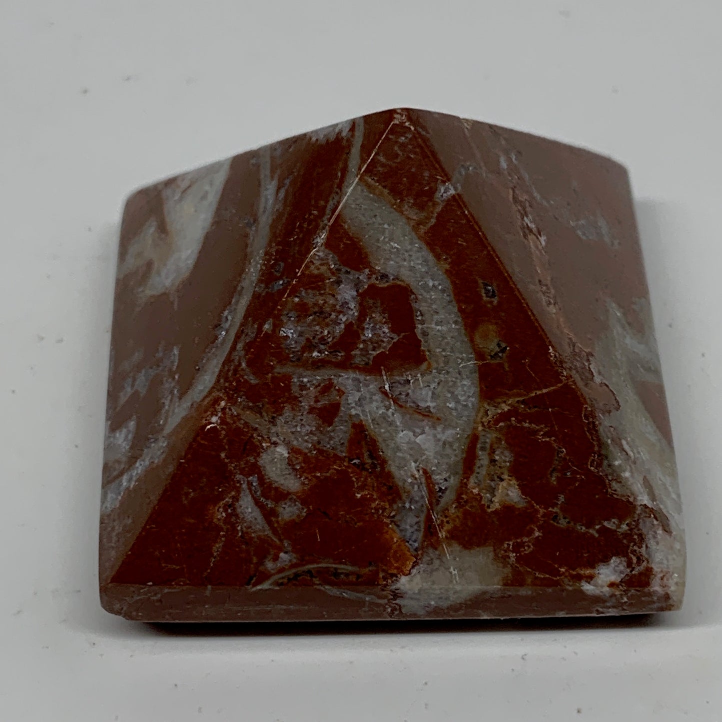 55.9g,1.1"x1.6" Natural Untreated Red Shell Fossils Pyramid Reiki Energy, F1188