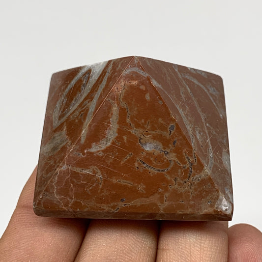 60.5g,1.2"x1.6" Natural Untreated Red Shell Fossils Pyramid Reiki Energy, F1189