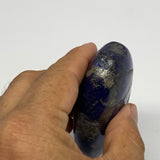 168.3g,3.2"x2"x0.8", Edge Chipped Lapis Lazuli Palm Stone @Afghanistan, B23222