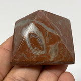 60.5g,1.2"x1.6" Natural Untreated Red Shell Fossils Pyramid Reiki Energy, F1189