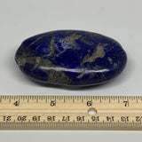 168.3g,3.2"x2"x0.8", Edge Chipped Lapis Lazuli Palm Stone @Afghanistan, B23222