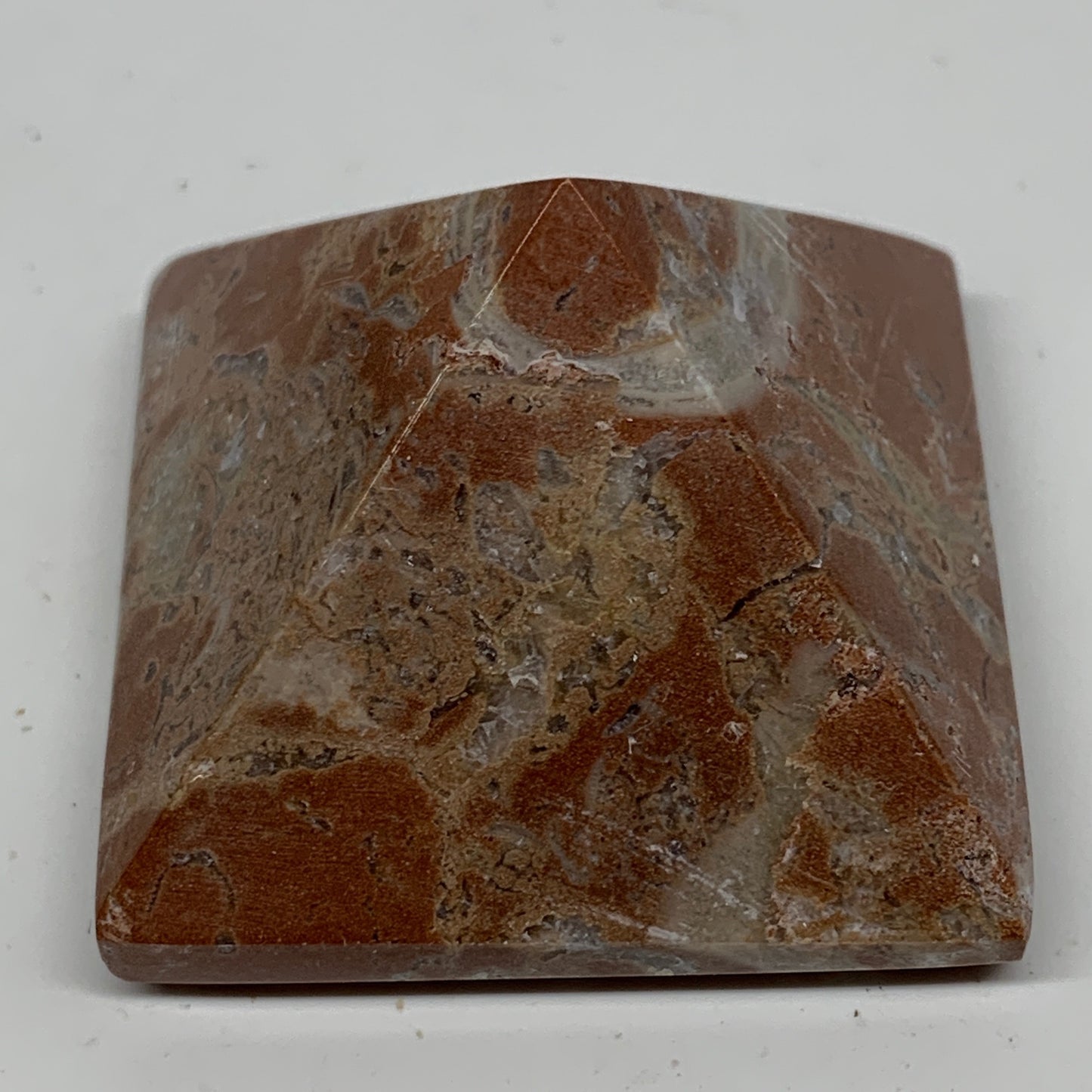 53.7g,1.1"x1.6" Natural Untreated Red Shell Fossils Pyramid Reiki Energy, F1190