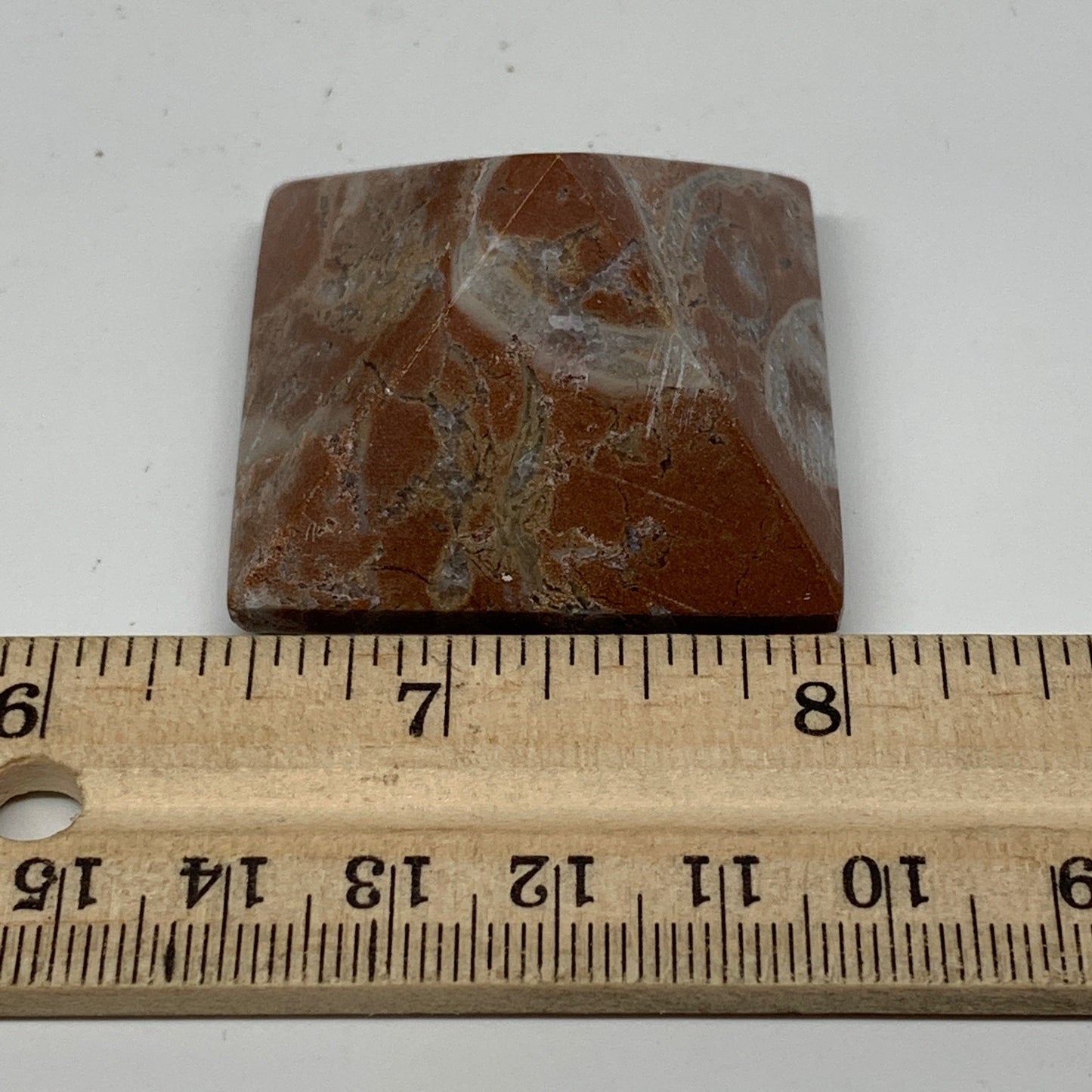 53.7g,1.1"x1.6" Natural Untreated Red Shell Fossils Pyramid Reiki Energy, F1190