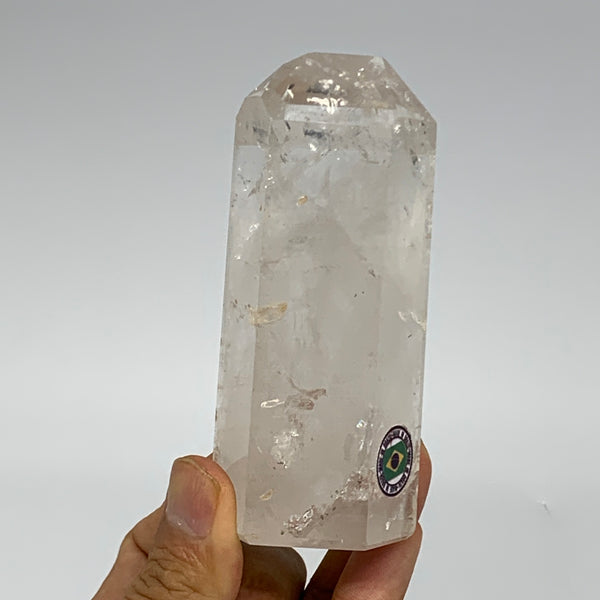 235.4g, 3.9"x1.7"x1.3", Natural Quartz Point Tower Polished Crystal @Brazil, B19