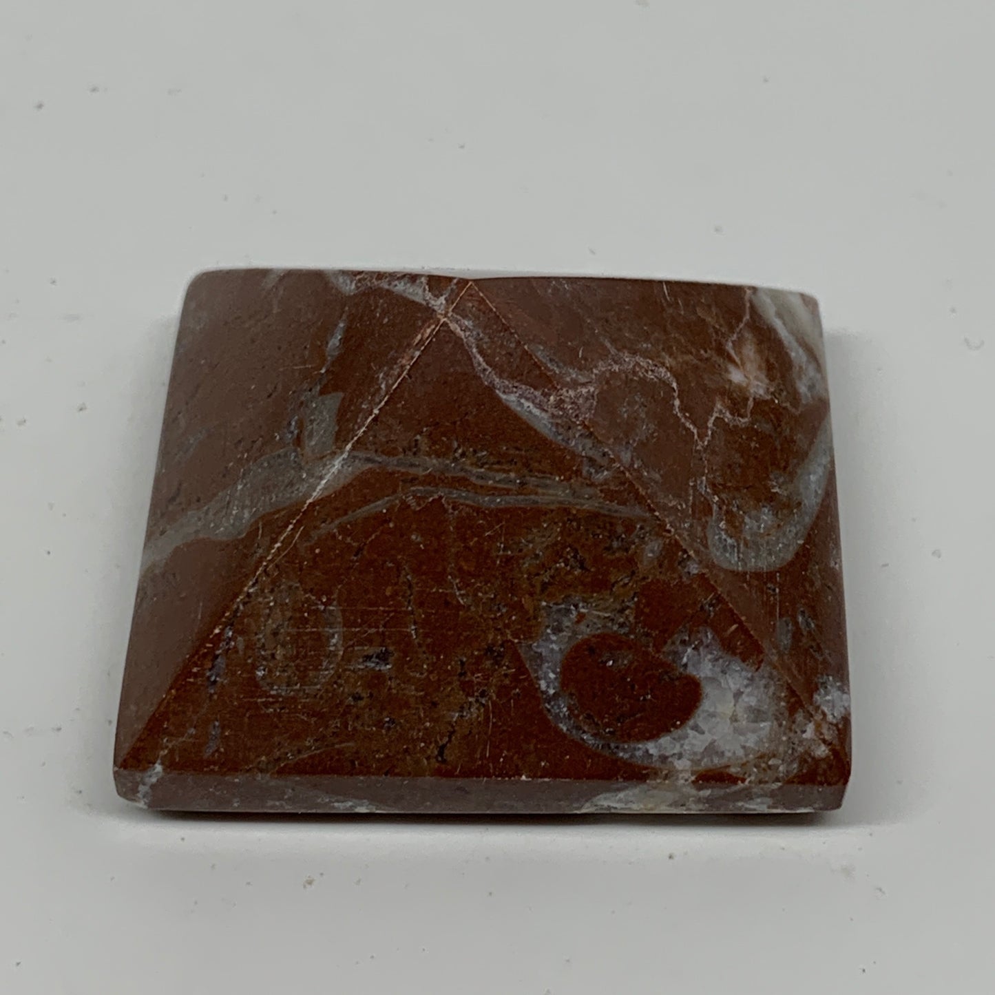 45.2g,1"x1.6" Natural Untreated Red Shell Fossils Pyramid Reiki Energy, F1192