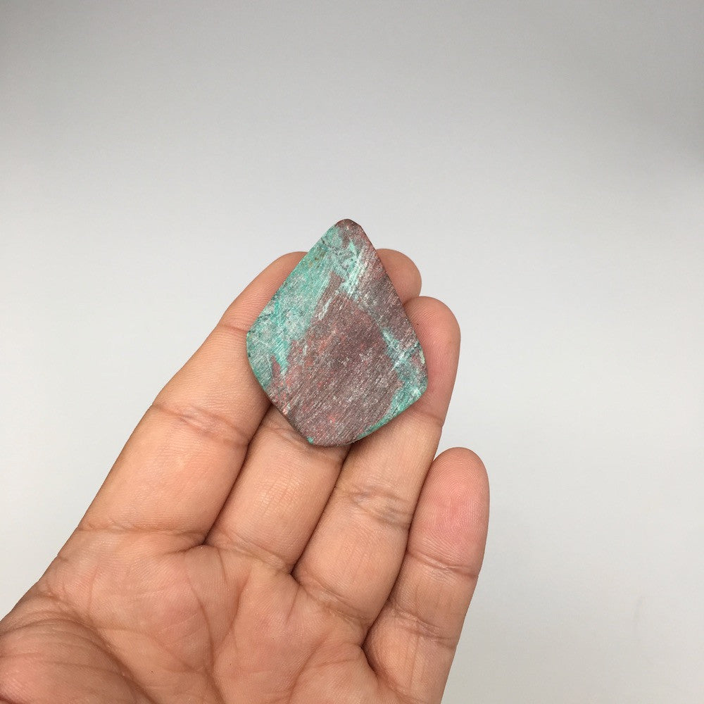 14.7g, 1.7"x 1.3" Sonora Sunset Chrysocolla Cuprite Cabochon from Mexico,SC199