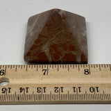 62.6g,1.2"x1.6" Natural Untreated Red Shell Fossils Pyramid Reiki Energy, F1193