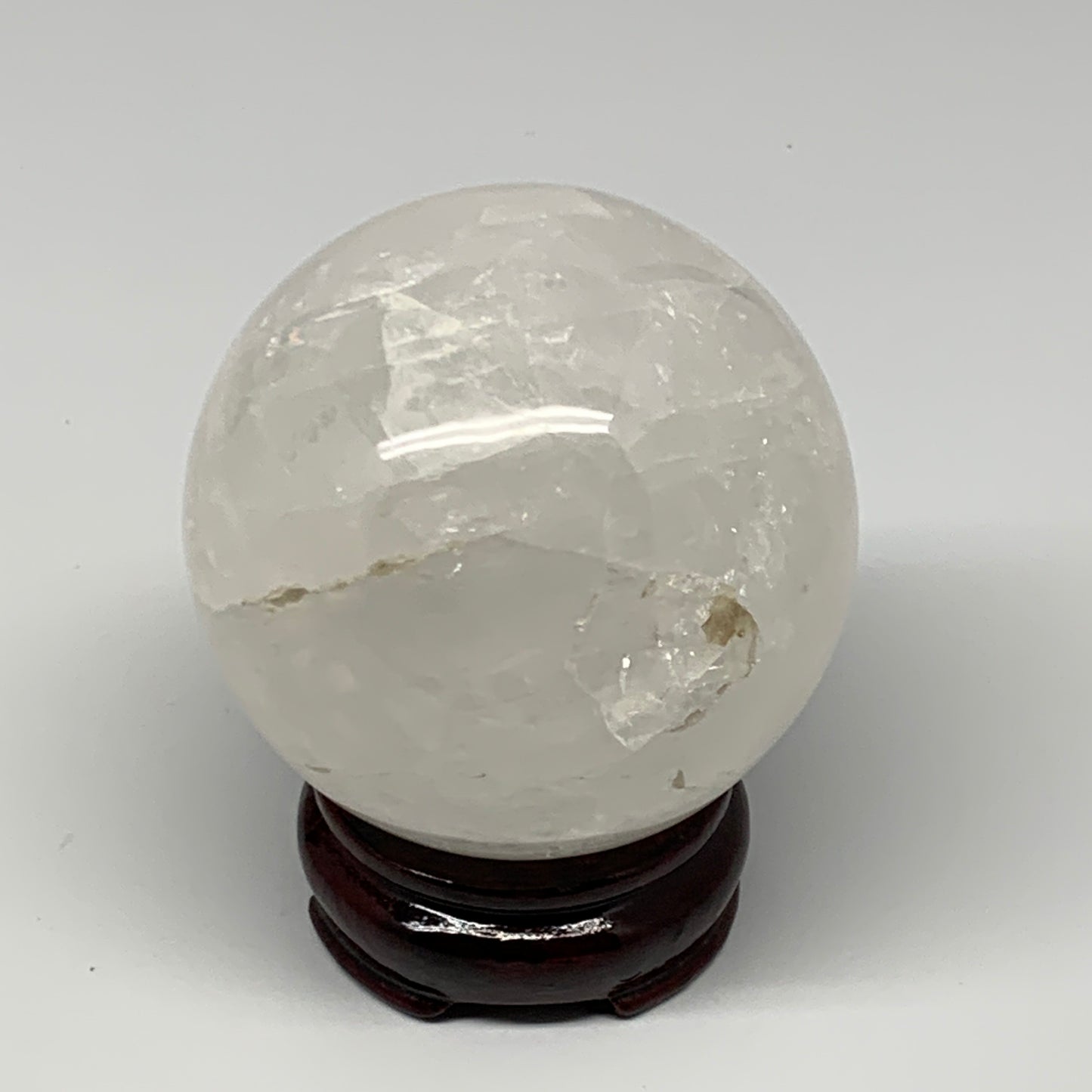 630g, 3"(77mm), Quartz Sphere Crystal Gemstone Ball @Brazil, B22455