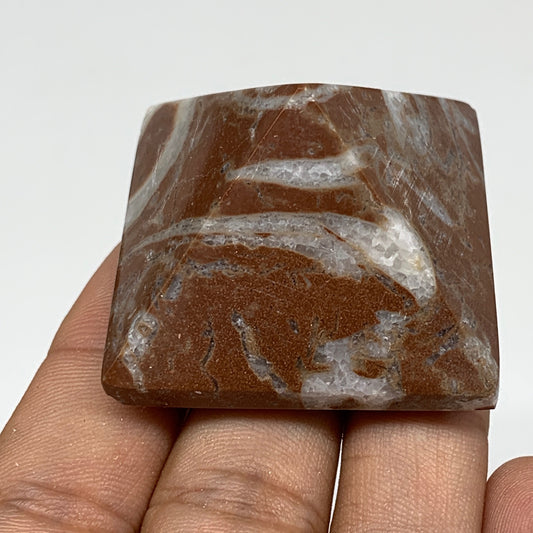 59.8g,1.1"x1.6" Natural Untreated Red Shell Fossils Pyramid Reiki Energy, F1195