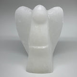 1418g, 6.5"x4.3"x2.8" White Selenite (Satin Spar) Angel Lamps @Morocco,B9464