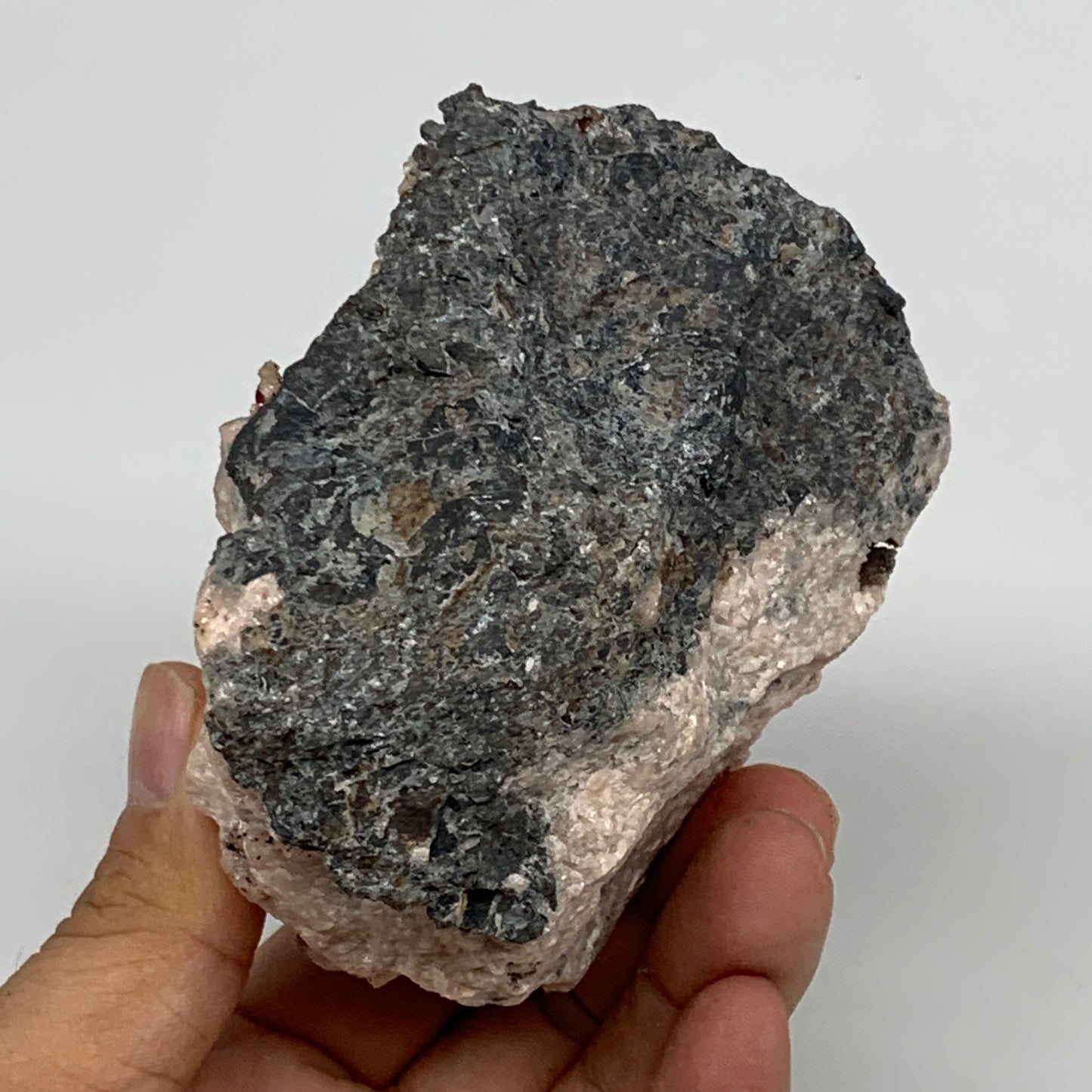 476.2g, 3.7"x3"x2.4", Rosalite Rough Mineral Specimens @Morocco, B11127