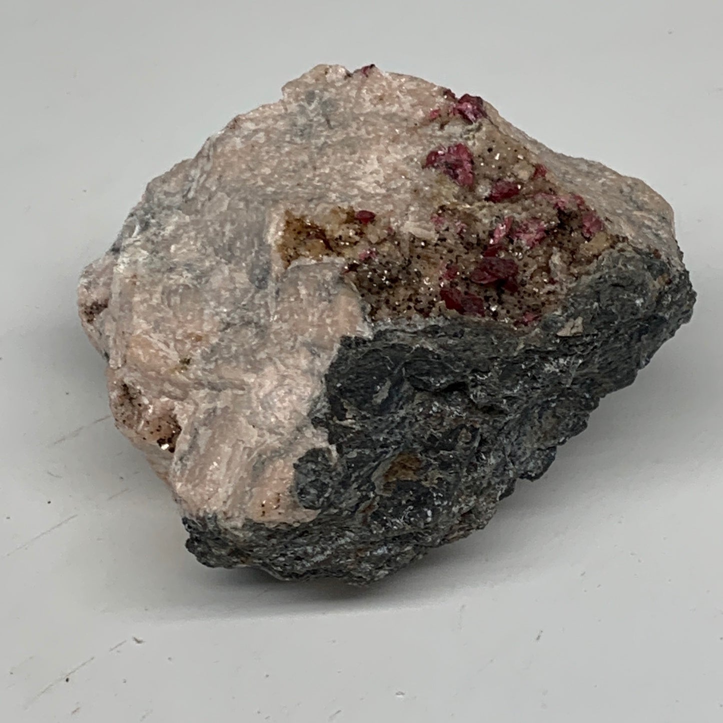 476.2g, 3.7"x3"x2.4", Rosalite Rough Mineral Specimens @Morocco, B11127