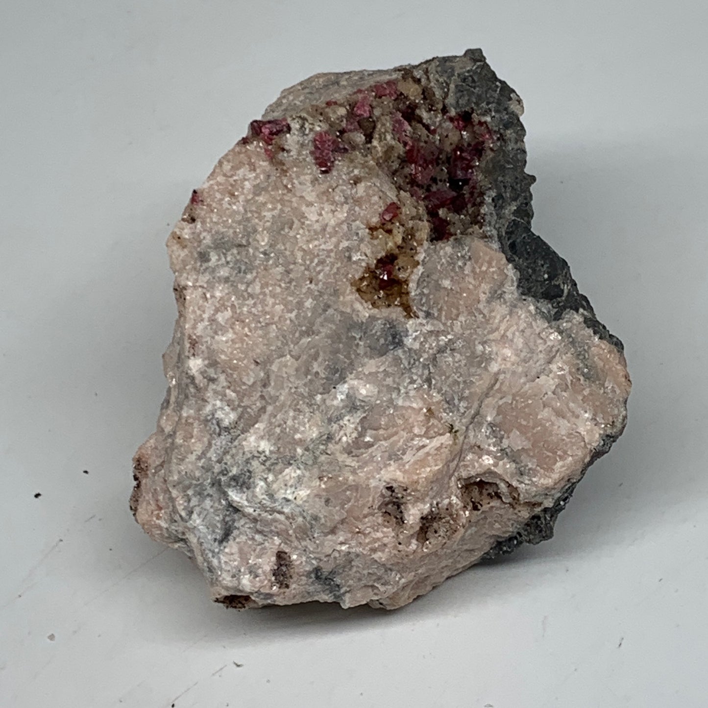 476.2g, 3.7"x3"x2.4", Rosalite Rough Mineral Specimens @Morocco, B11127