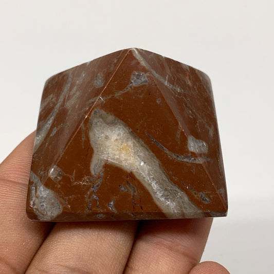 56.5g,1.2"x1.6" Natural Untreated Red Shell Fossils Pyramid Reiki Energy, F1198