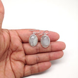26.5 Cts Small Natural Aquamarine Cabochon Earrings Sterling Silver @Brazil, E11 - watangem.com