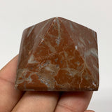 56.5g,1.2"x1.6" Natural Untreated Red Shell Fossils Pyramid Reiki Energy, F1198