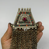 105.4g, 6"x3.2", Kuchi Pendant Ethnic Tribal Gypsy, ATS, @Afghanistan,B14388