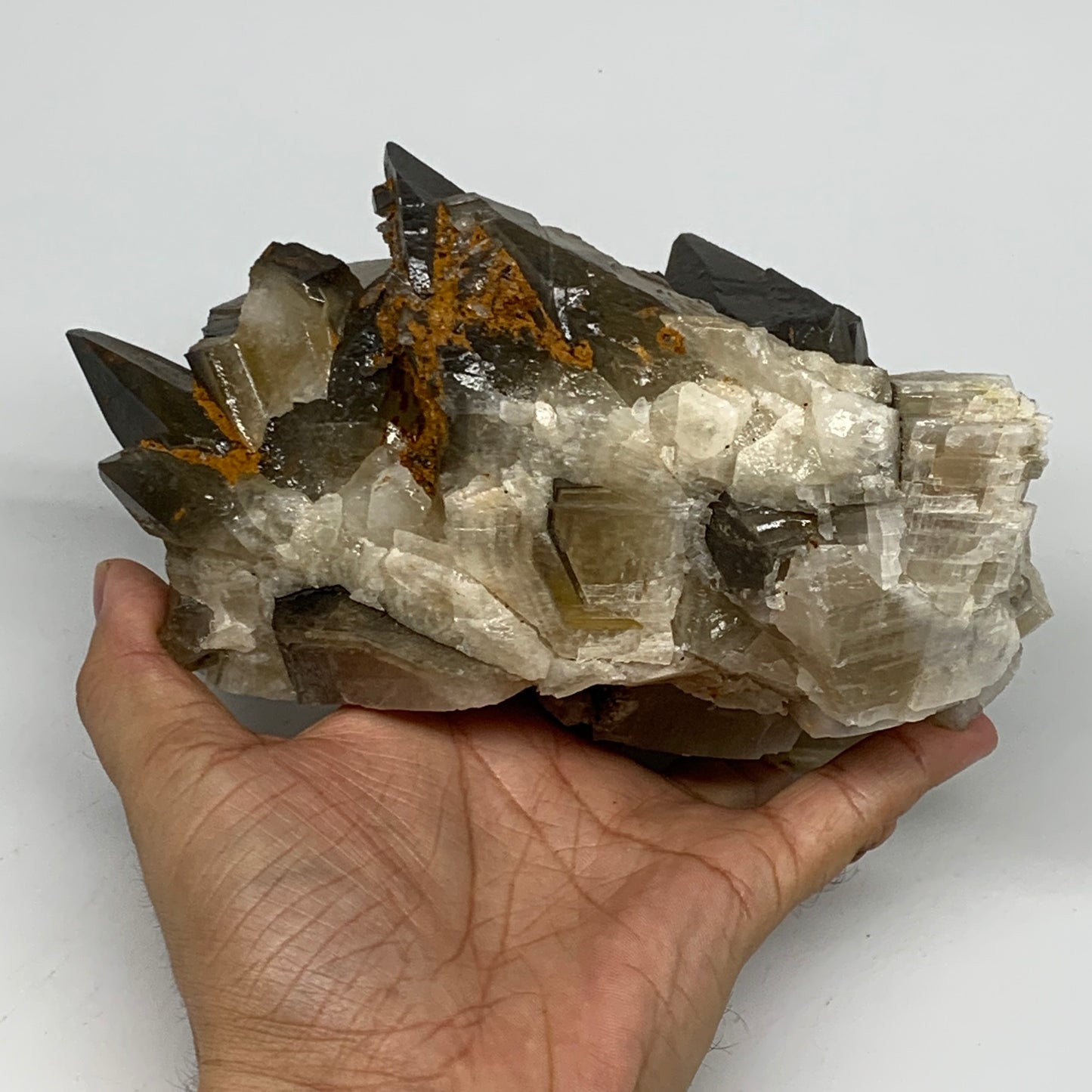 1680g, 6.1"x5"x4.4", Natural Brown Calcite Mineral Specimens @Morocco, B11129