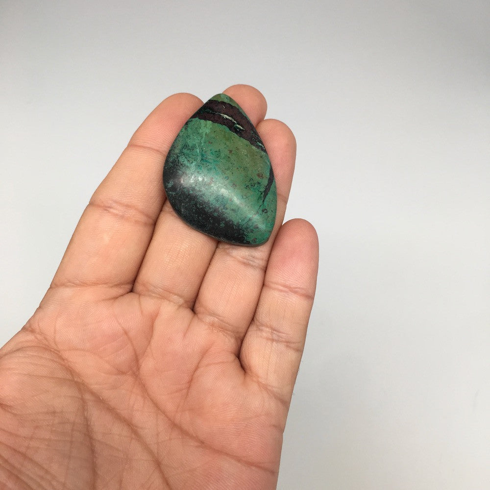 16.7g, 1.8"x 1.2" Sonora Sunset Chrysocolla Cuprite Cabochon from Mexico,SC205