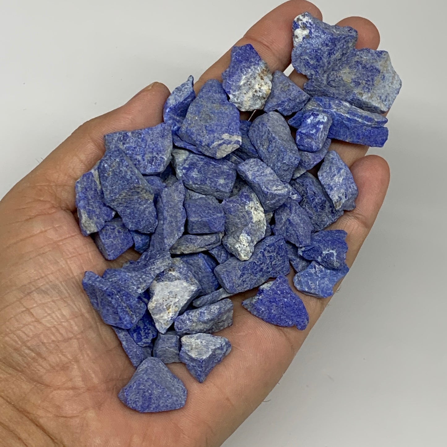137.8g, 54pcs, 0.3"-1.2", Small Tiny Chips Rough Lapis Lazuli @Afghanistan,B1198