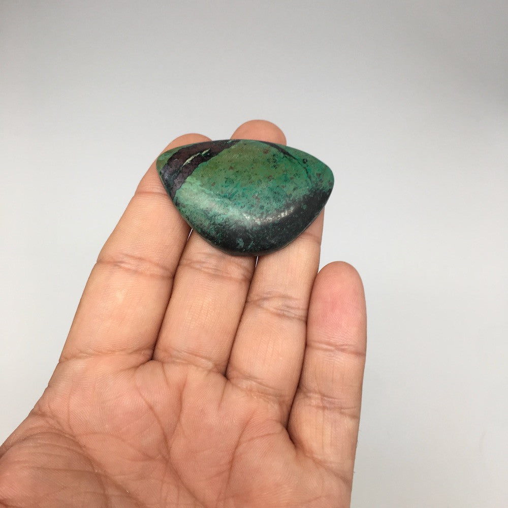 16.7g, 1.8"x 1.2" Sonora Sunset Chrysocolla Cuprite Cabochon from Mexico,SC205