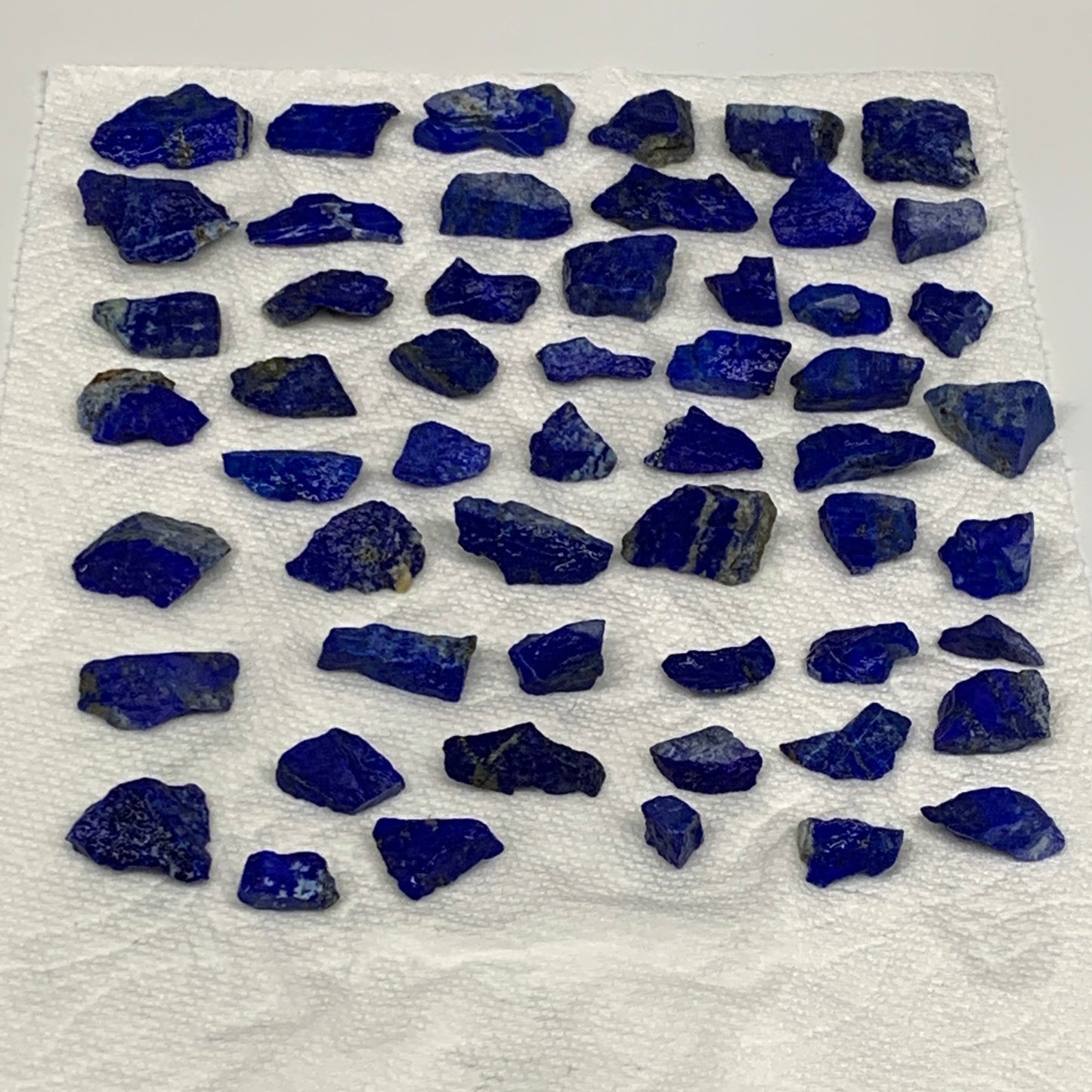 137.8g, 54pcs, 0.3"-1.2", Small Tiny Chips Rough Lapis Lazuli @Afghanistan,B1198