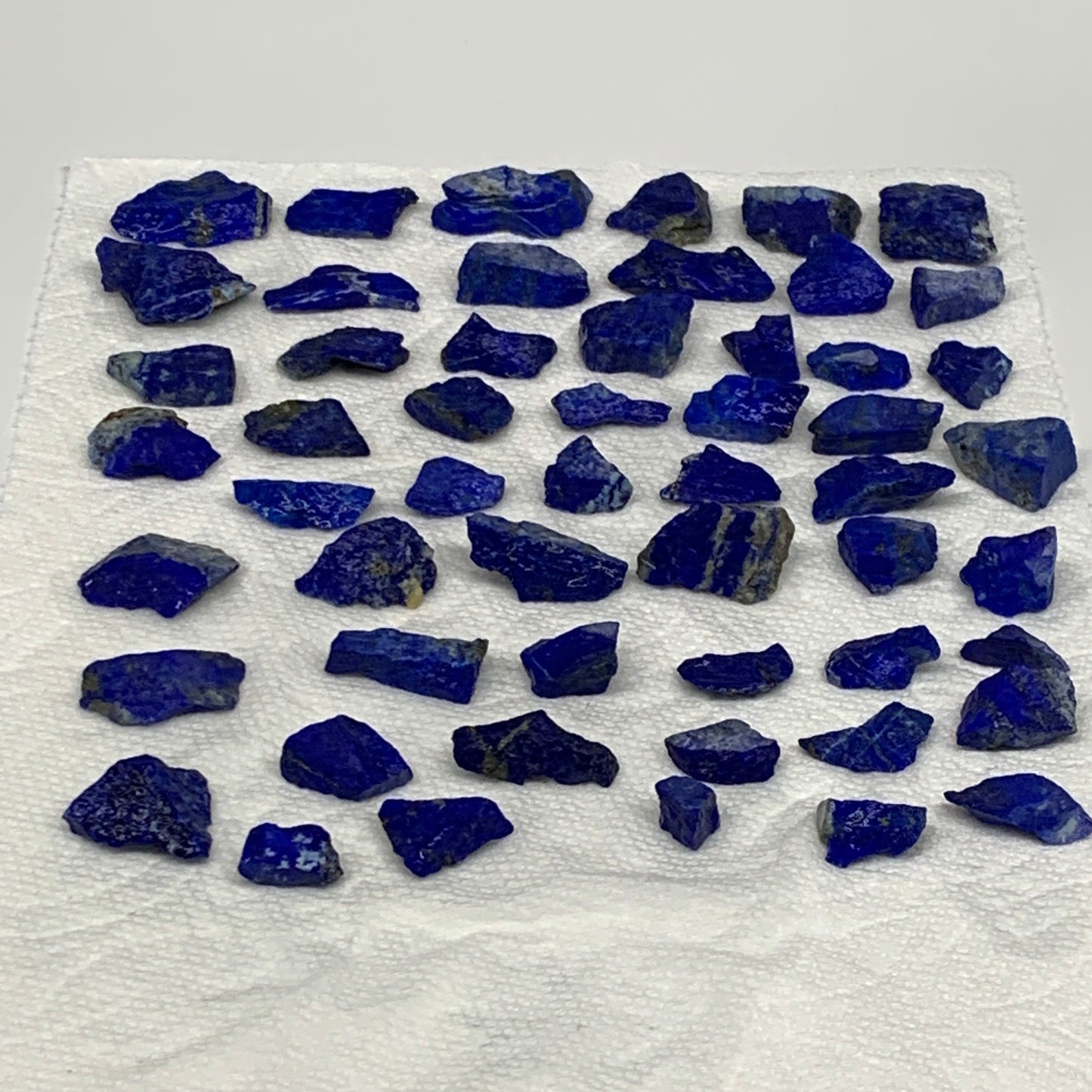 137.8g, 54pcs, 0.3"-1.2", Small Tiny Chips Rough Lapis Lazuli @Afghanistan,B1198