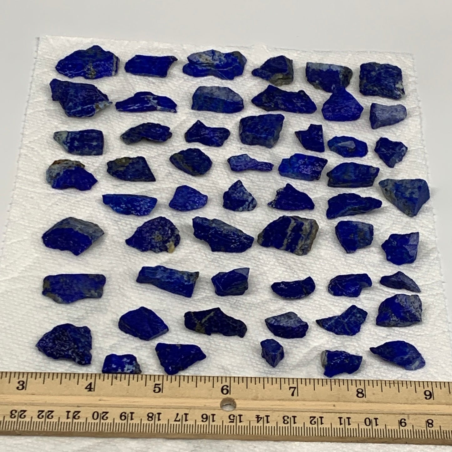 137.8g, 54pcs, 0.3"-1.2", Small Tiny Chips Rough Lapis Lazuli @Afghanistan,B1198