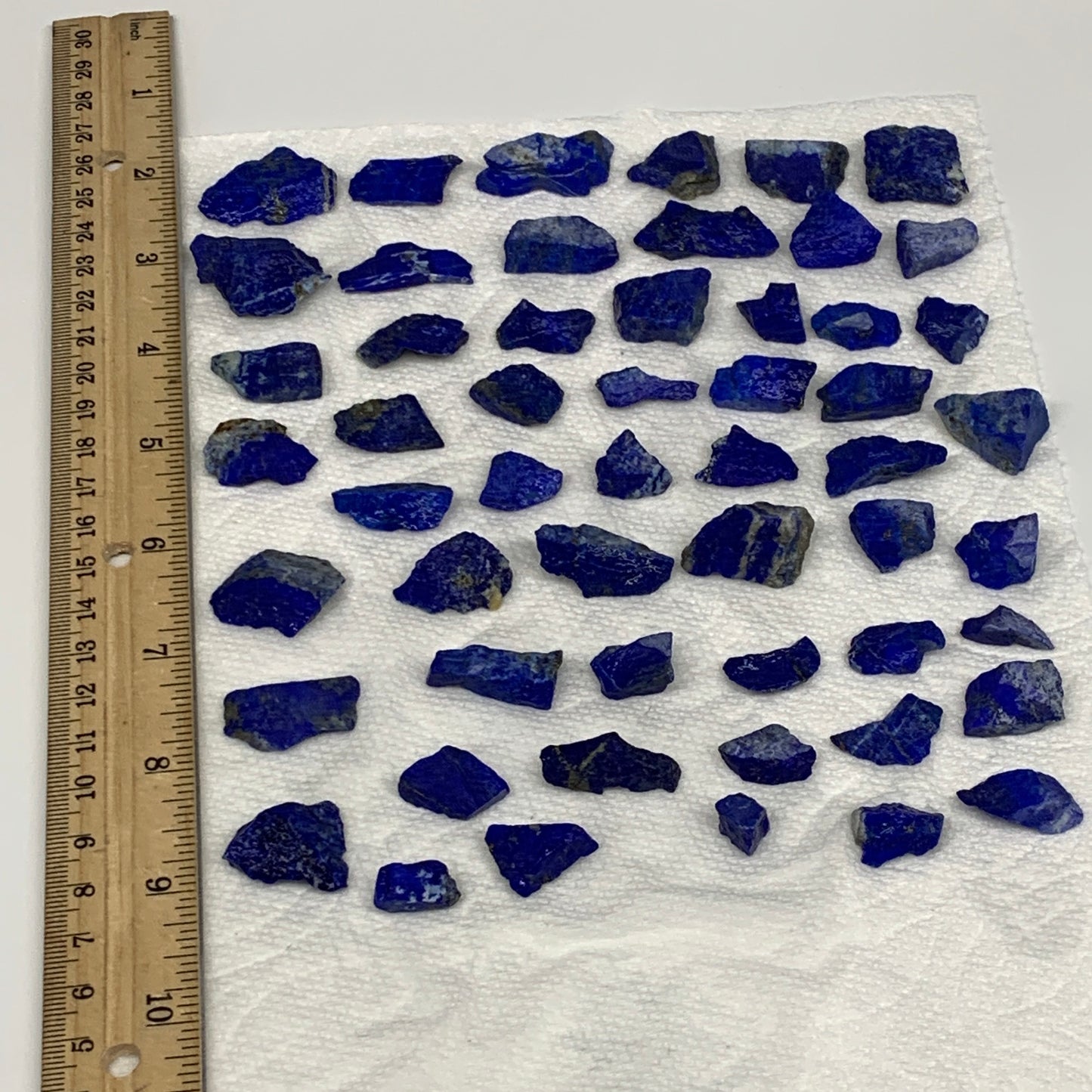 137.8g, 54pcs, 0.3"-1.2", Small Tiny Chips Rough Lapis Lazuli @Afghanistan,B1198