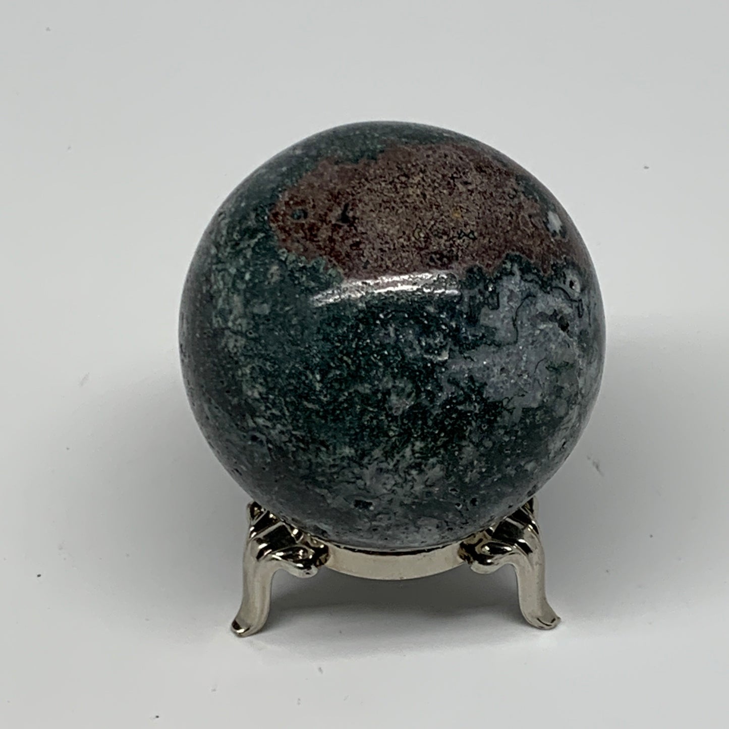 187.3g,2.1"(52mm), Natural Moss Agate Sphere Ball Gemstone @India,B22460