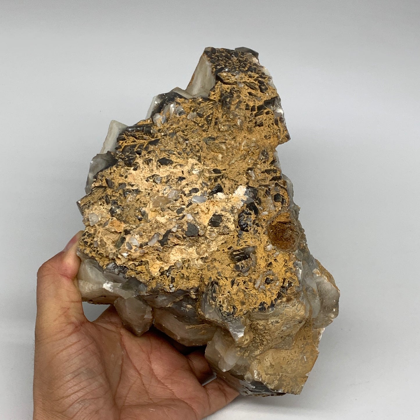 3244g, 8.5"x6"x5.3", Natural Brown Calcite Mineral Specimens @Morocco, B11131